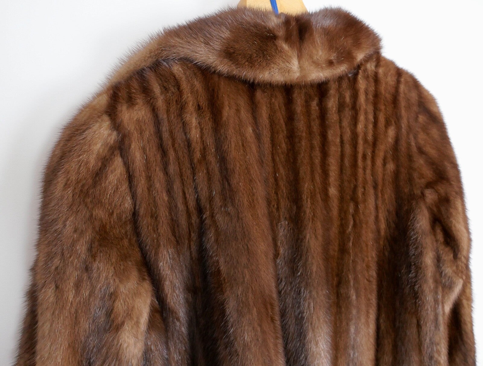 Nerz Pelz Mantel coat braun Größe 40-42