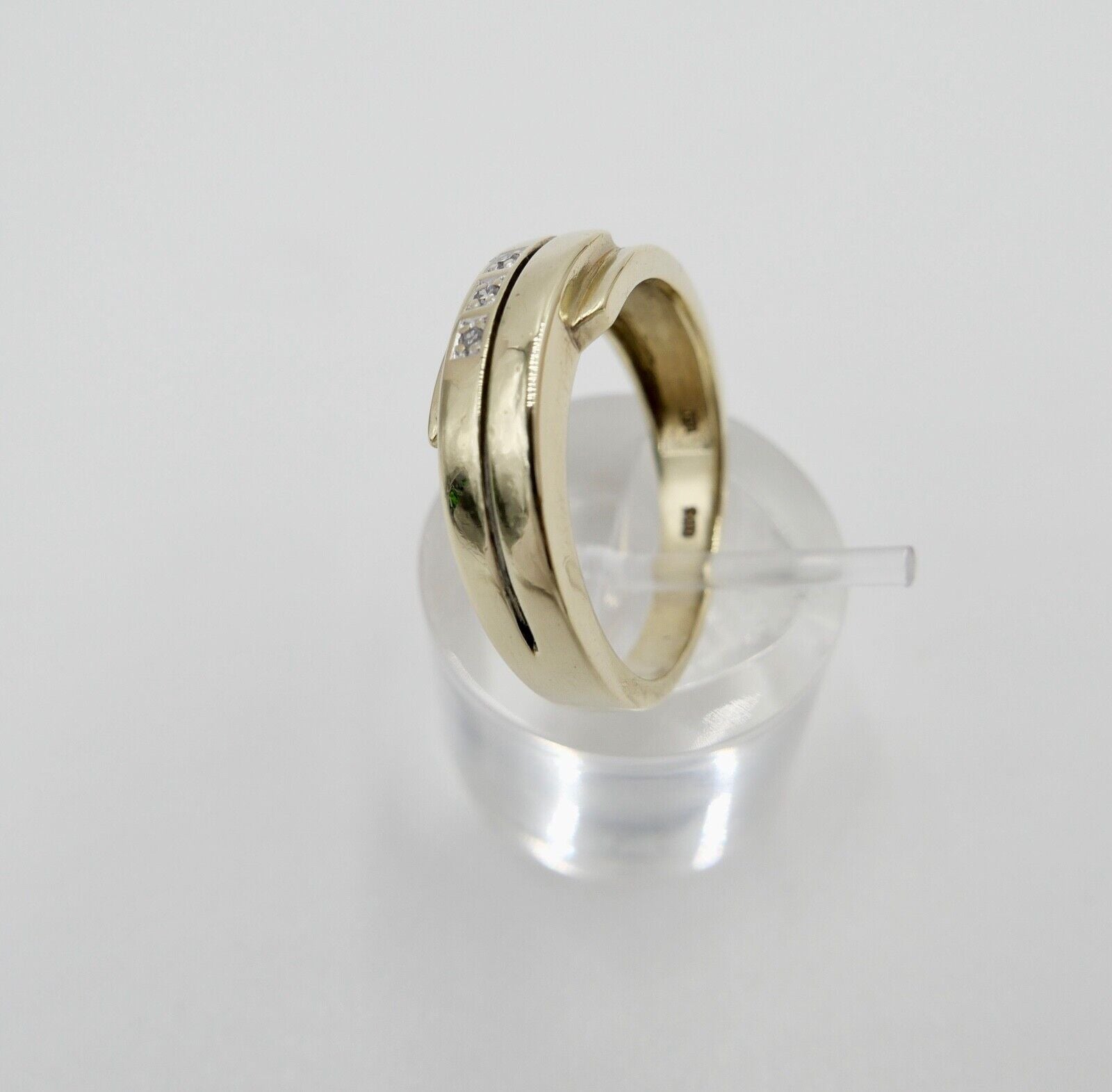 Massiver Damen Gelbgold Diamant / Brillant Ring 0,03 Ct 585 14K Gr. 61 PJ - Antikhandel-Stuttgart