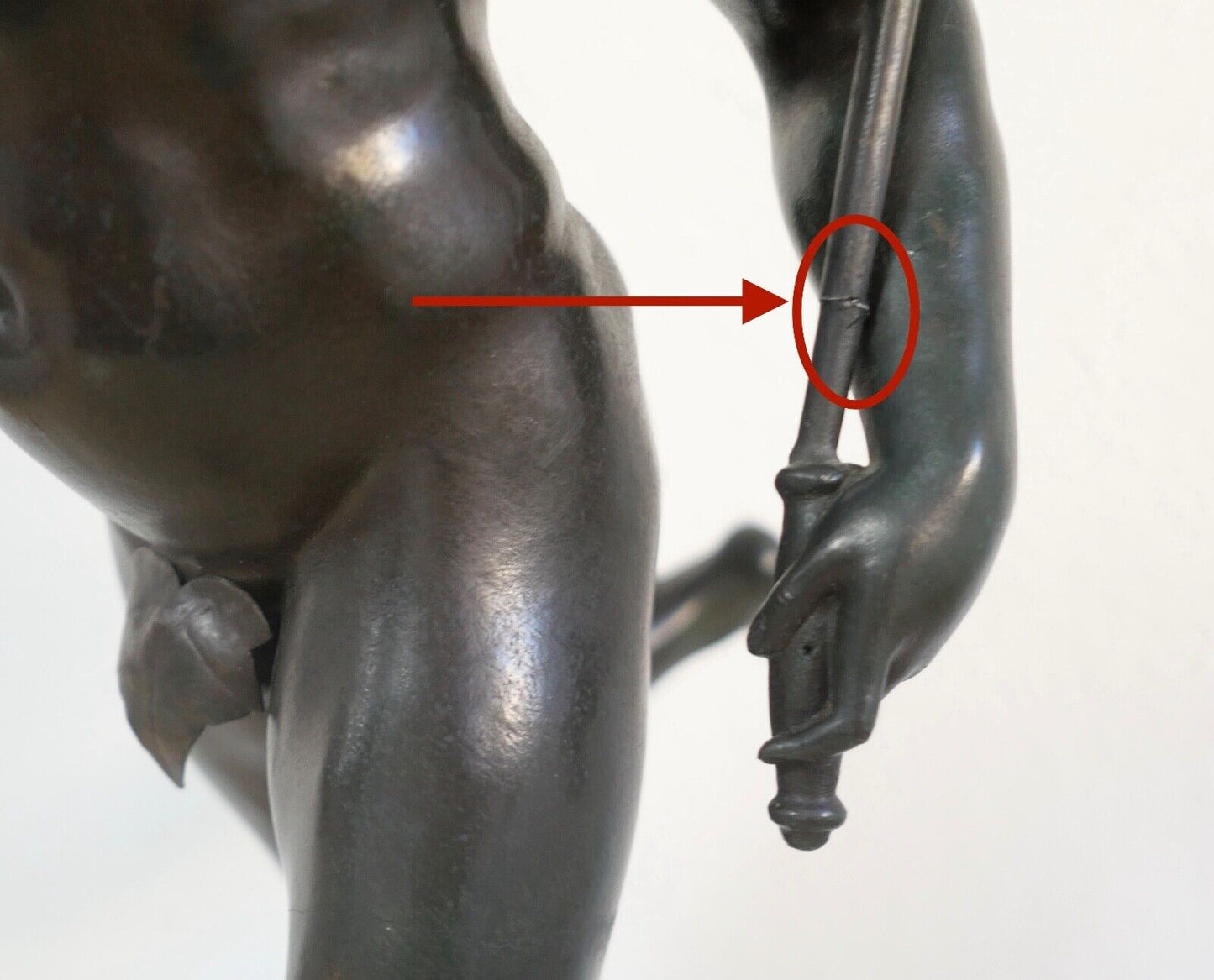 Große Bronze Statue 79 cm HERMES DER GÖTTERBOTE 6,4 Kg - Antikhandel-Stuttgart