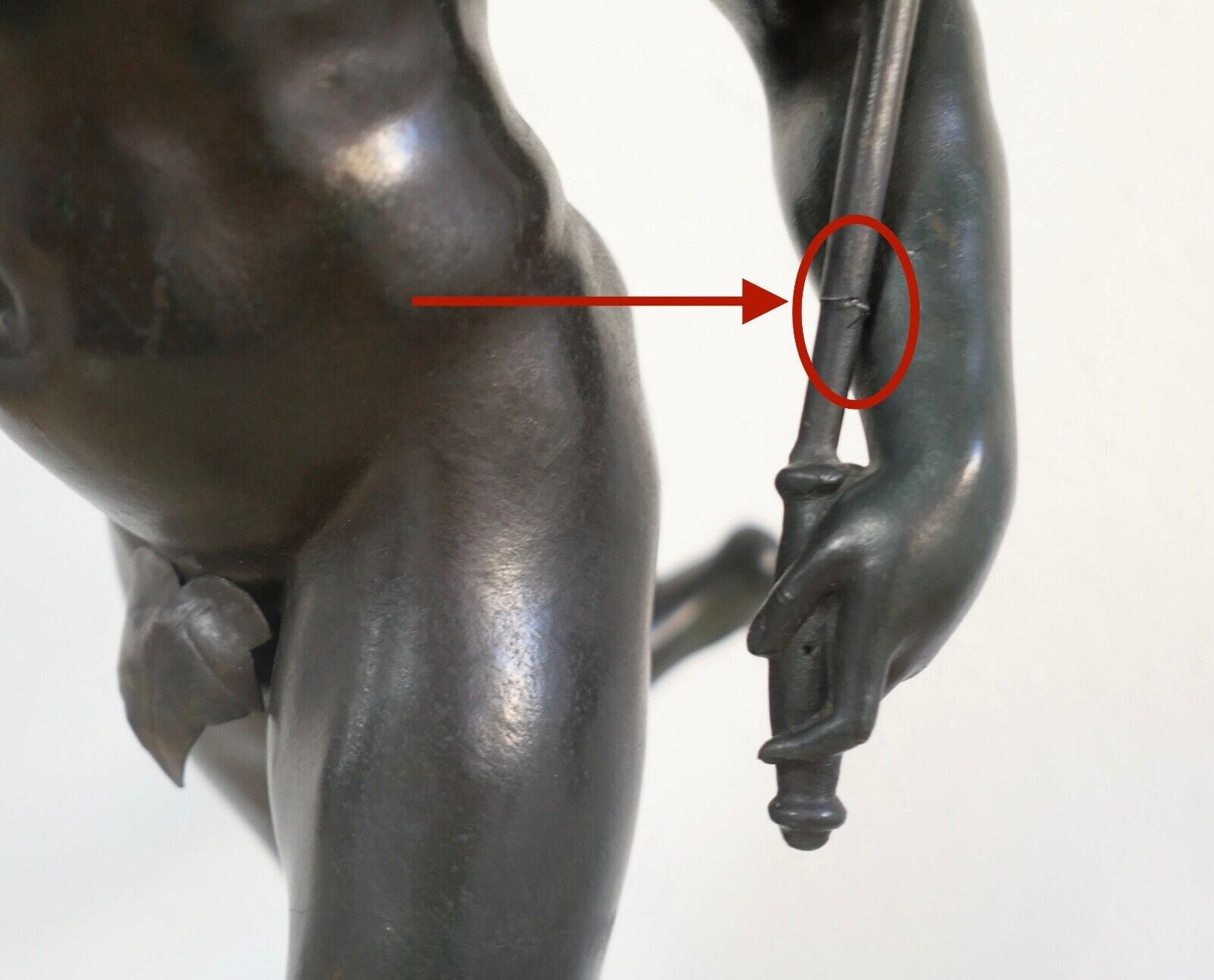 Große Bronze Statue 79 cm HERMES DER GÖTTERBOTE 6,4 Kg - Antikhandel-Stuttgart