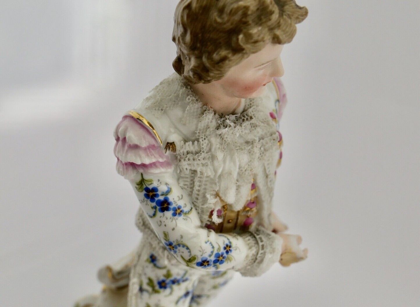 Volkstedt Richard Eckert & co Porzellan Figur 1894 - 1900 galanter Jüngling - Antikhandel-Stuttgart