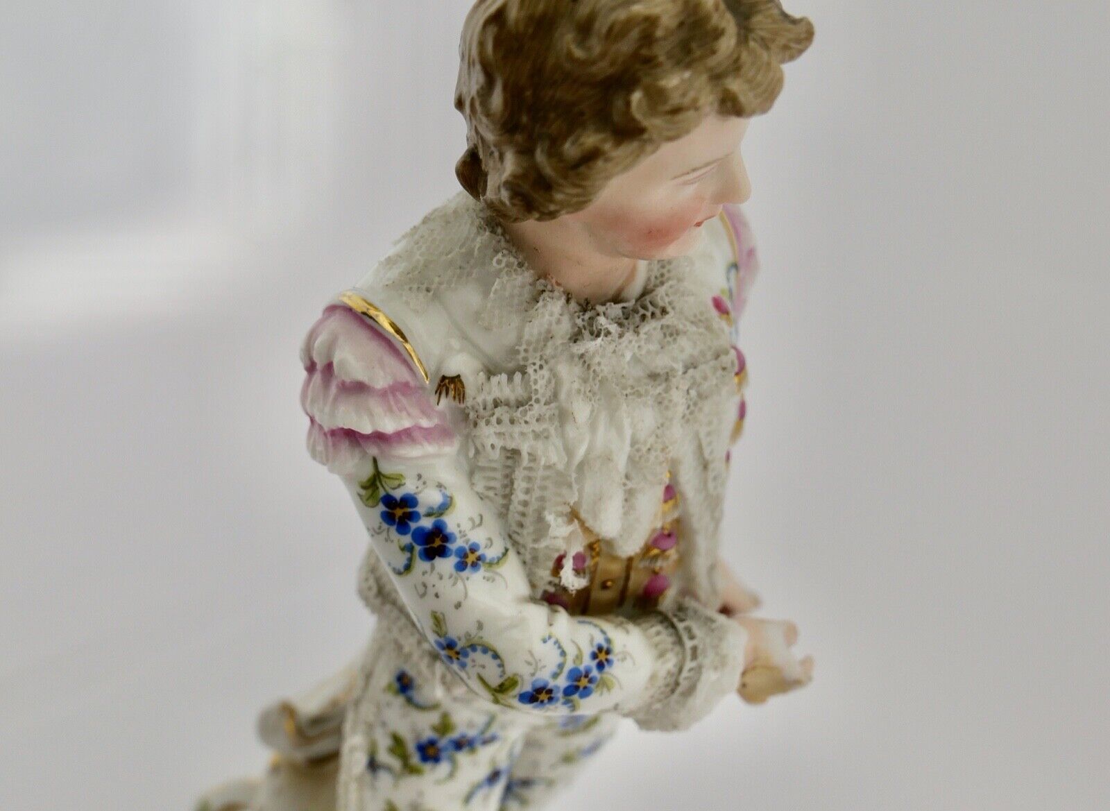 Volkstedt Richard Eckert & co Porzellan Figur 1894 - 1900 galanter Jüngling - Antikhandel-Stuttgart