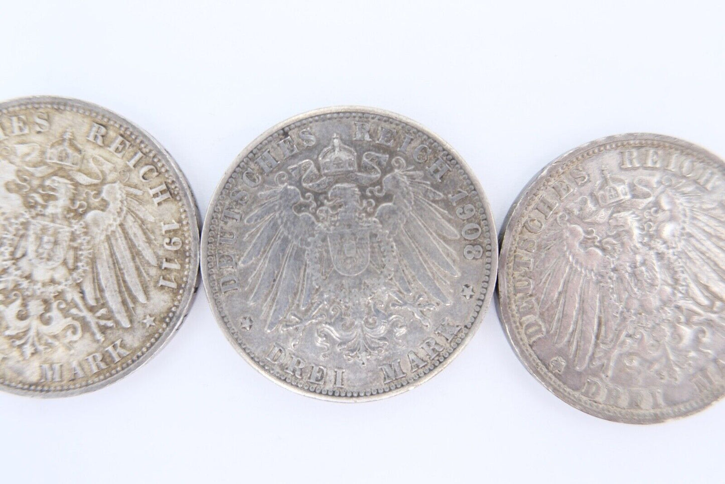 3x 3 Mark ss - stg Bayern Otto - Luitpold - Ludwig Jäger J.47 + J.49 + J.52 - Antikhandel-Stuttgart