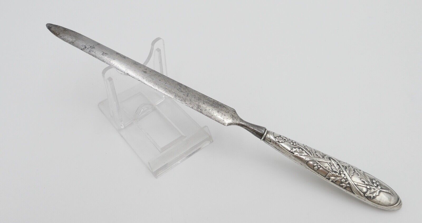 um 1900 Silberner Brieföffner Weinreben Silber 800 - Antikhandel-Stuttgart