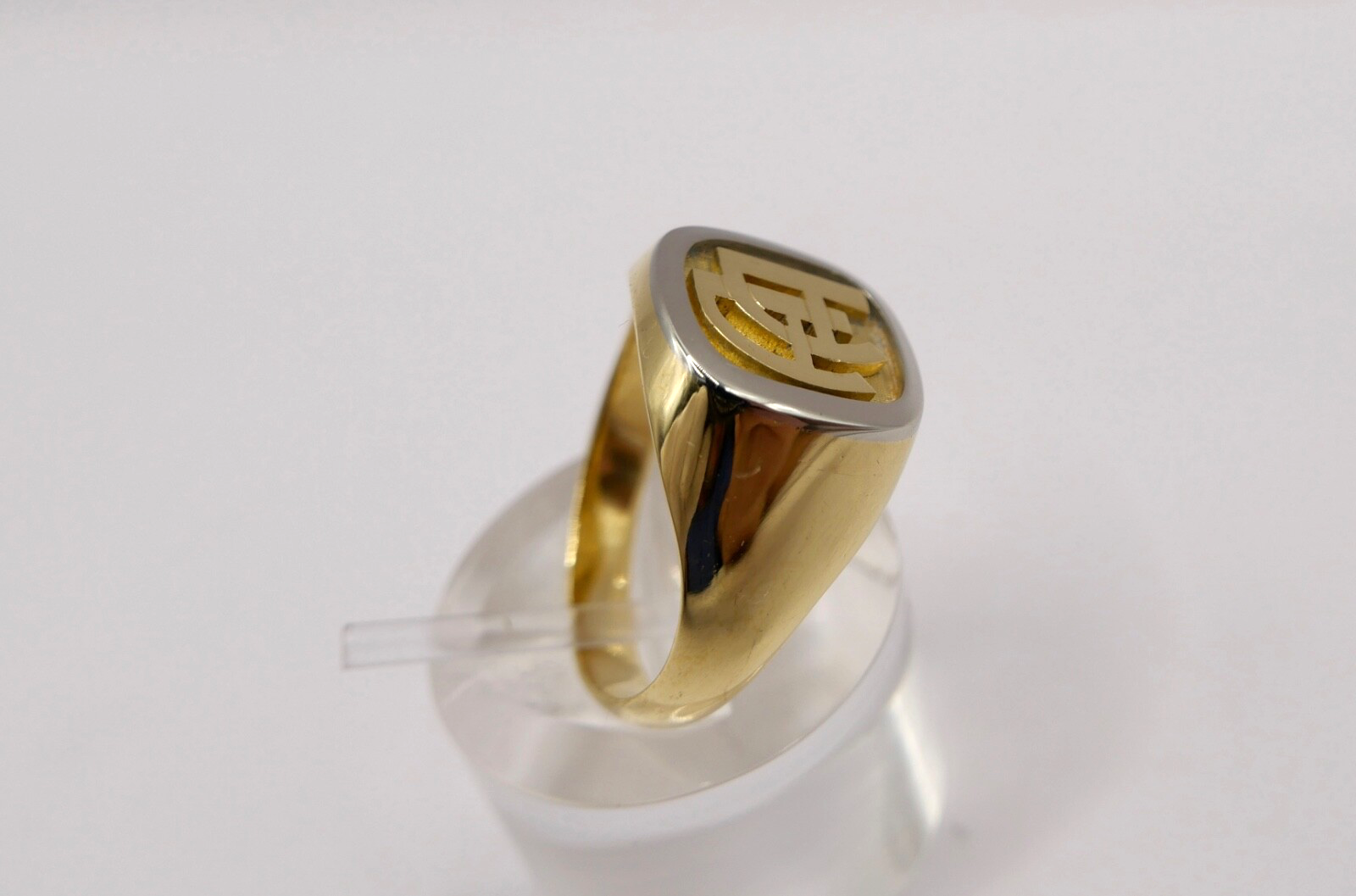 Herren Monogramm AA Goldring 750 18K Gr. 59 / 60  Siegelring NEUwertig