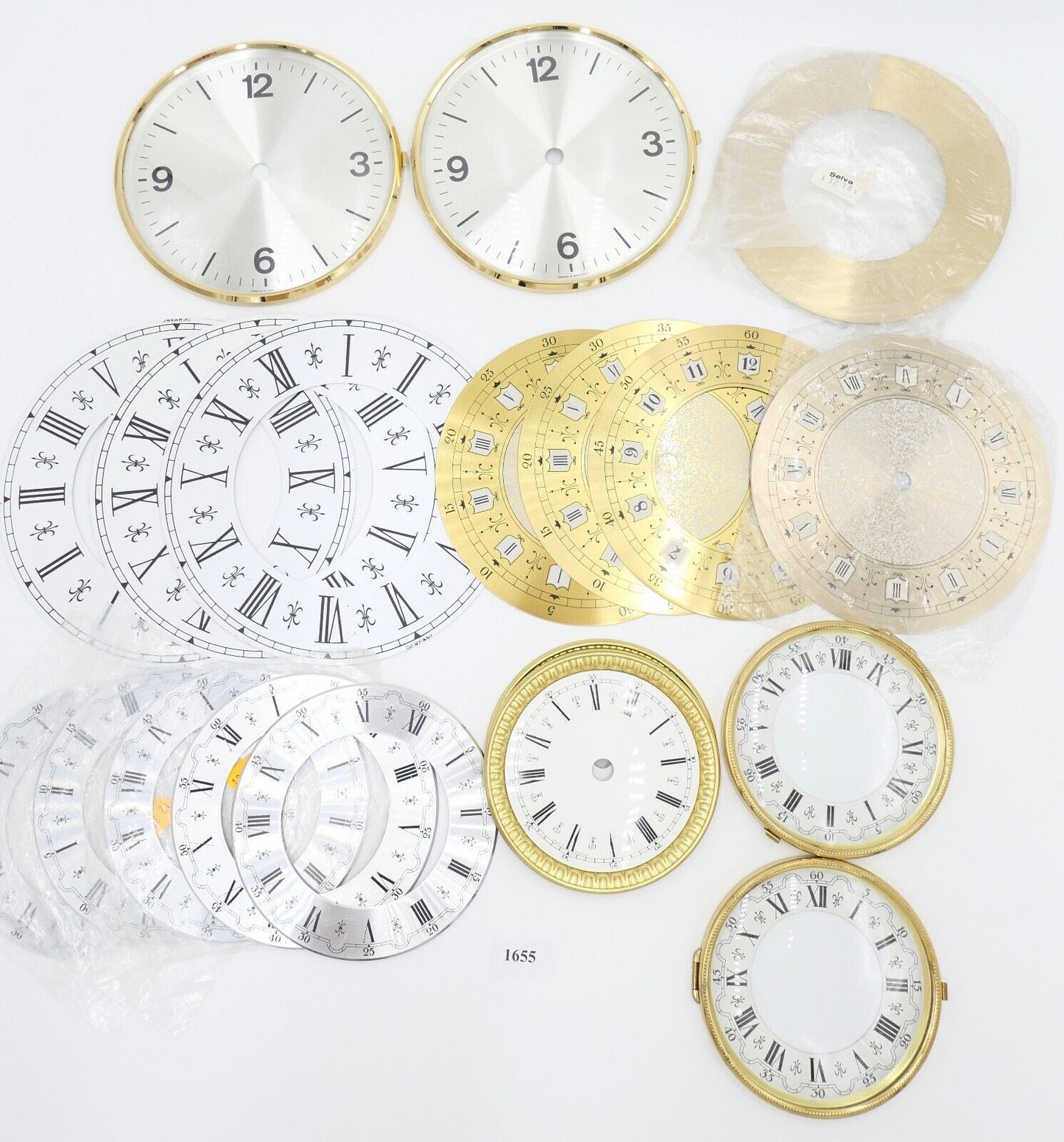 NEU Posten Uhrmacherauflösung Zifferblatt Ersatzteile Aluminium Messing Kaminuhr - Antikhandel-Stuttgart