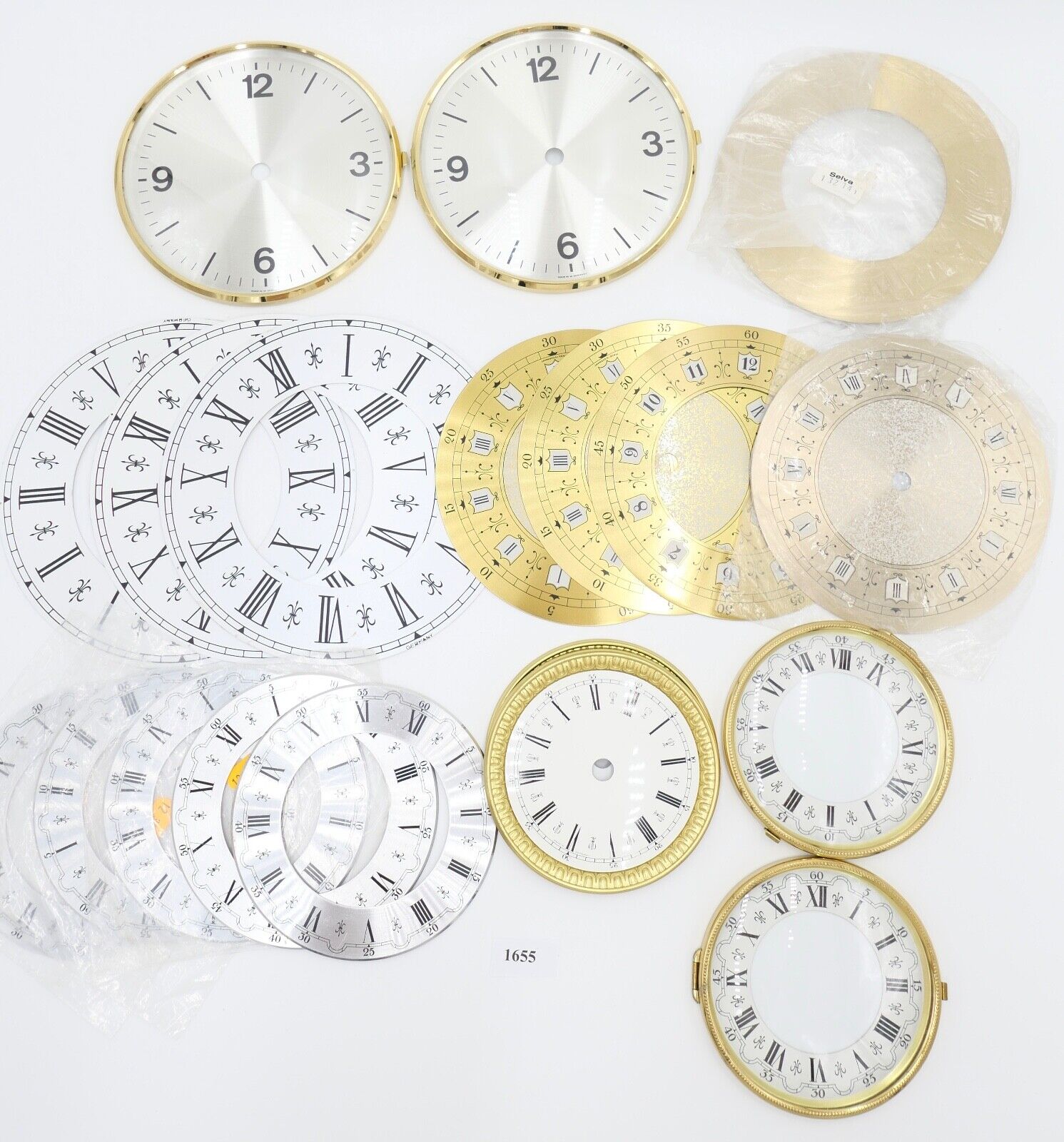 NEU Posten Uhrmacherauflösung Zifferblatt Ersatzteile Aluminium Messing Kaminuhr - Antikhandel-Stuttgart