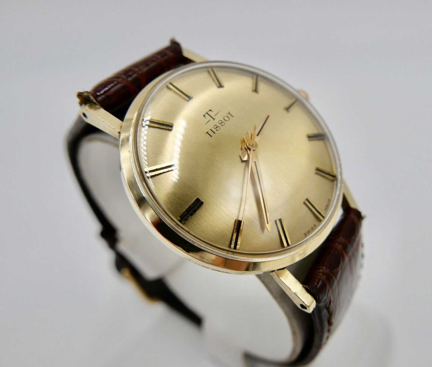 Tissot 585 14K Gold Herenuhr 1960er Handaufzug Cal. 781-1 Ref. 6391 NEUwertig - Antikhandel-Stuttgart