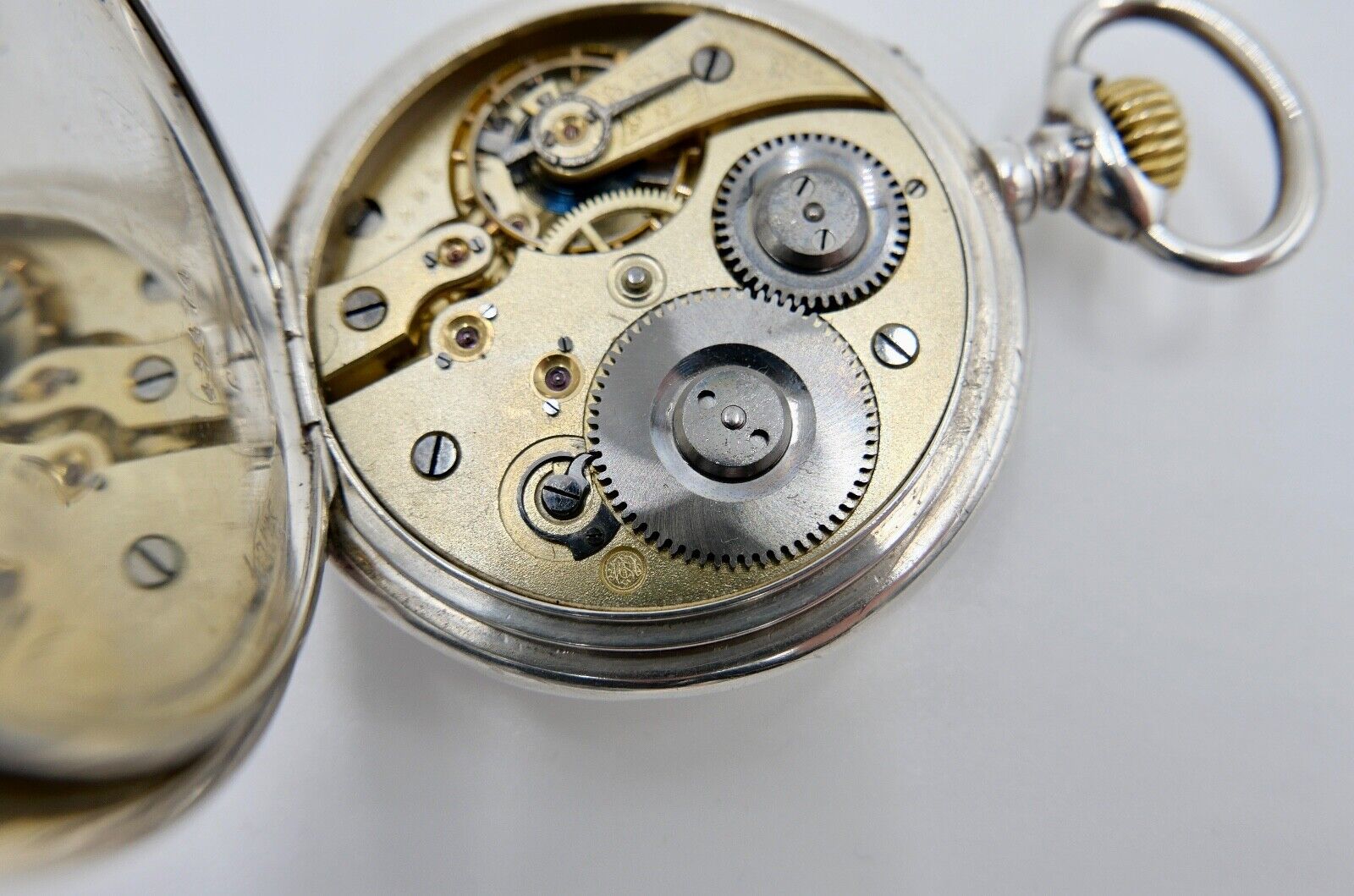 antike IWC Taschenuhr 800 Silber pocket watch Ø 49mm um 1889 - Antikhandel-Stuttgart
