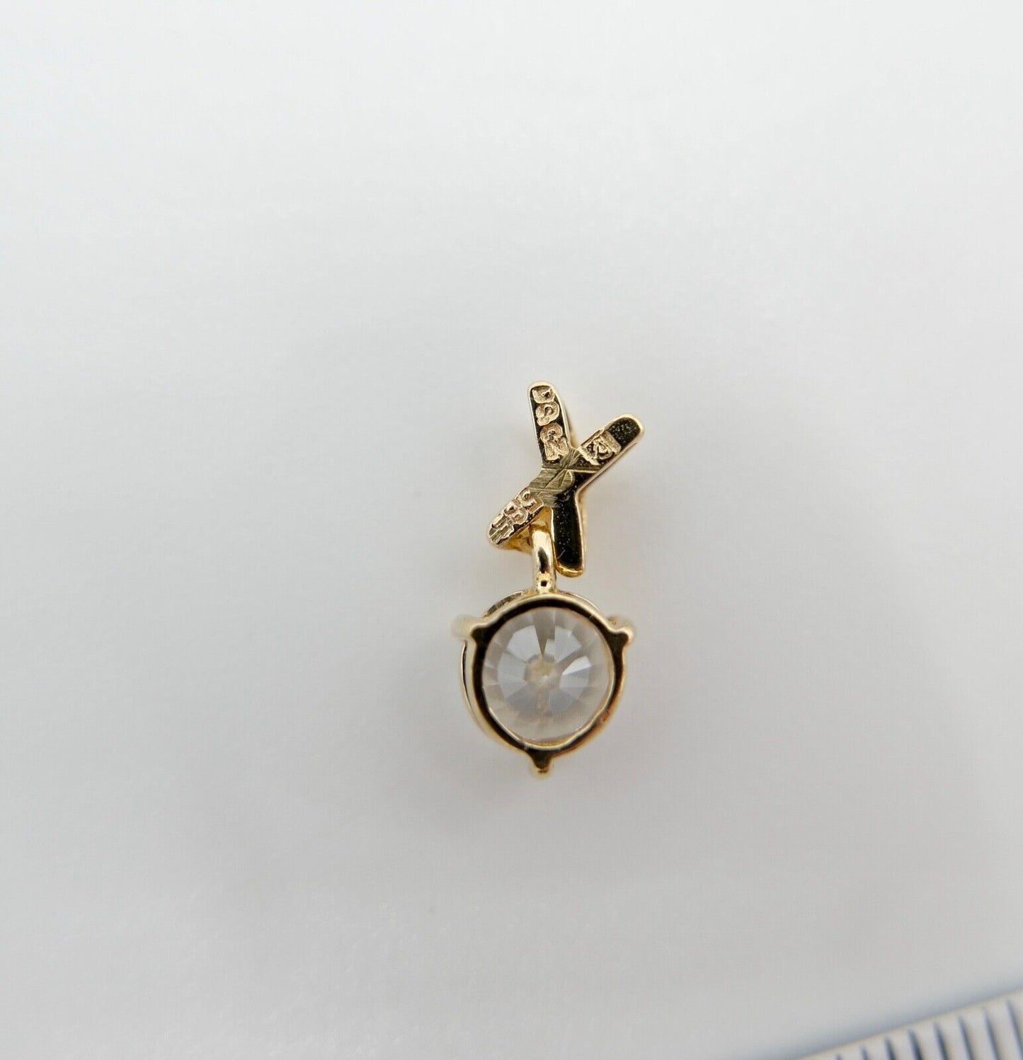 DQCZ Anhänger mit Zirkonia 585 / 14K Gold Gelbgold - Antikhandel-Stuttgart