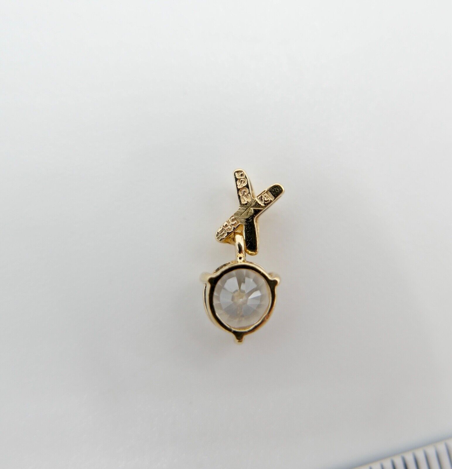 DQCZ Anhänger mit Zirkonia 585 / 14K Gold Gelbgold - Antikhandel-Stuttgart