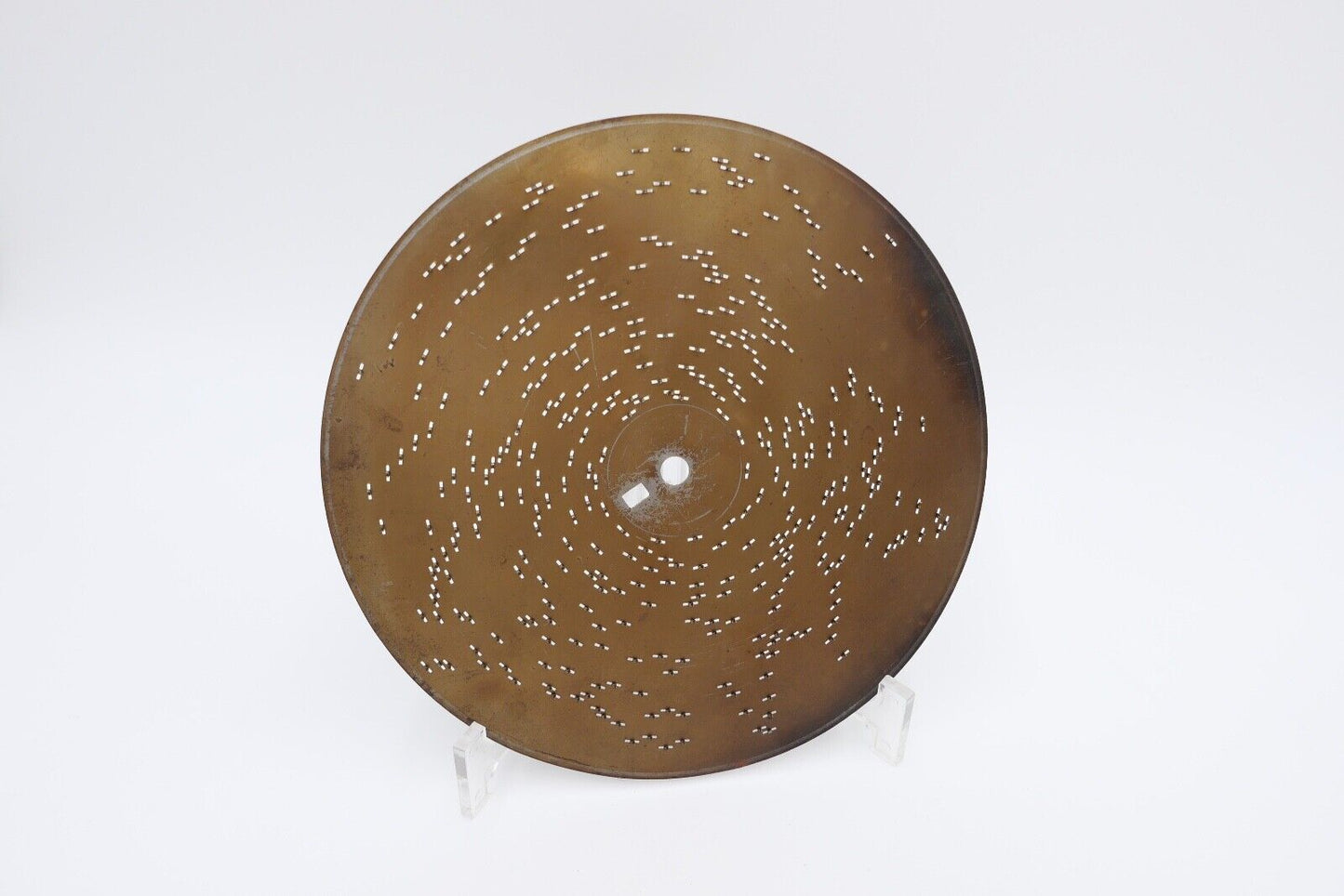 7293 Symphonion Lochplatte Spieluhr Spieldose GIGERLKÖNIGIN RHEINLÄNDER Ø 19,5 - Antikhandel-Stuttgart