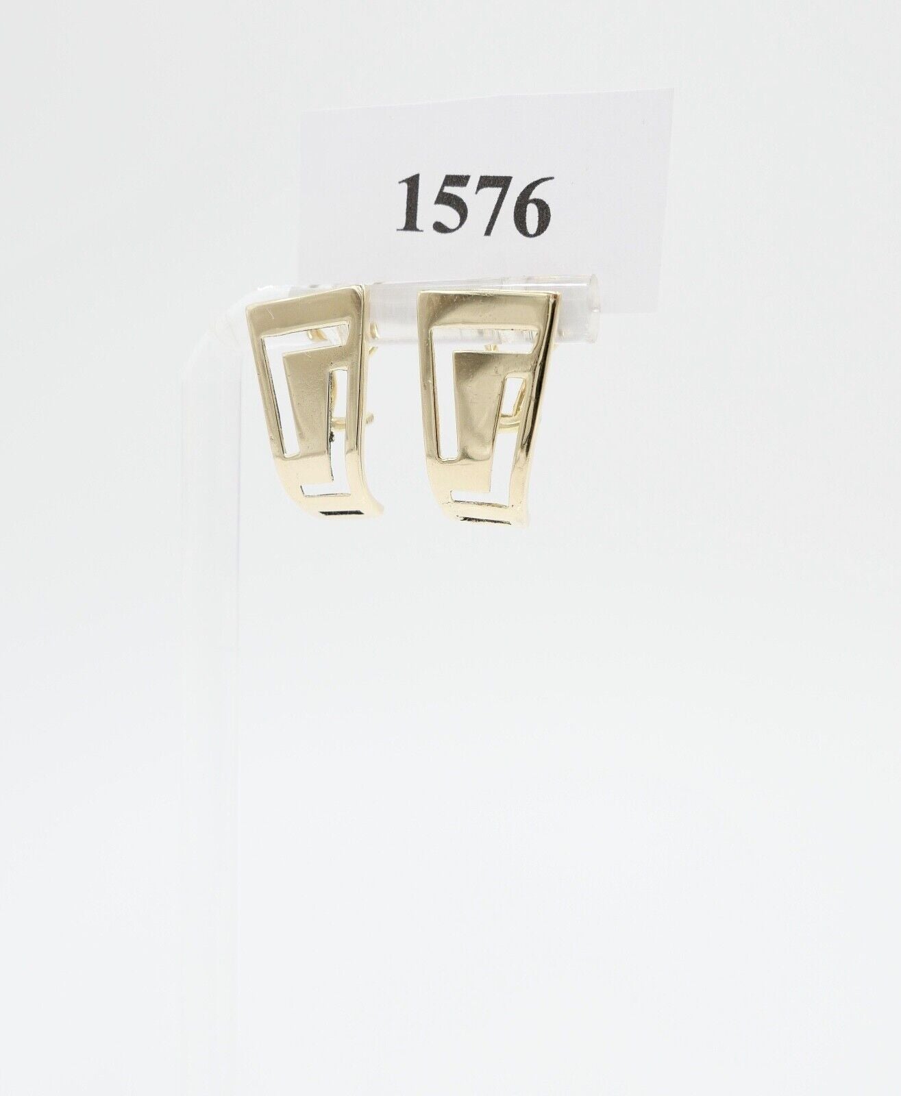 80er Jahre Ohrringe Creolen Gold 750 / 18K Omegaverschluss - Antikhandel-Stuttgart