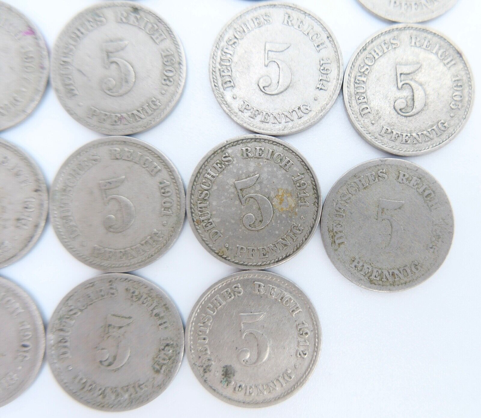 19x 5 Pfennig Kaiserreich 1894-1912 Jäger J. 12 s - vz schön - vorzüglich - Antikhandel-Stuttgart