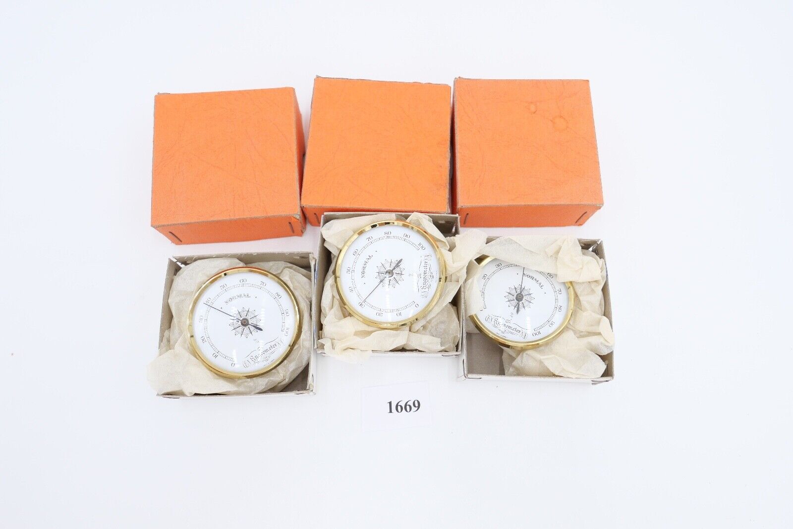 NEU aus Uhrmacherauflösung 80er Jahre 3x Hygrometer Zigarre Tabak Zubehör - Antikhandel-Stuttgart