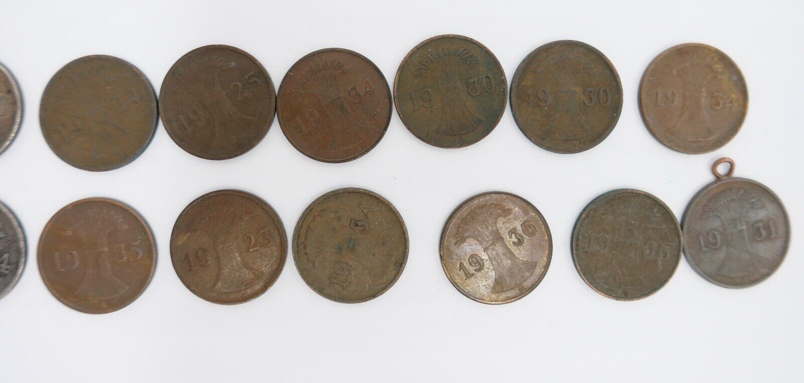 Posten Weimarer Republik 1, 3, 500 Mark 1, 2, 4, 5, 10, 50 Pfennig - Antikhandel-Stuttgart