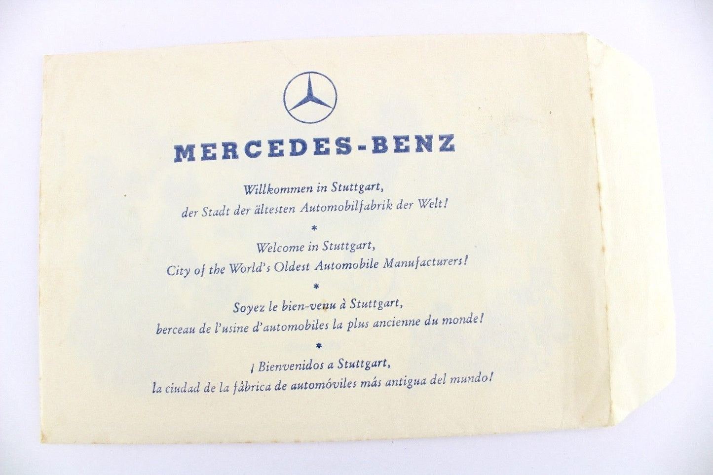 4 seltene Alte Künstler Postkarten Mercedes Benz MB Oldtimer OVP 1960er Jahre - Antikhandel-Stuttgart