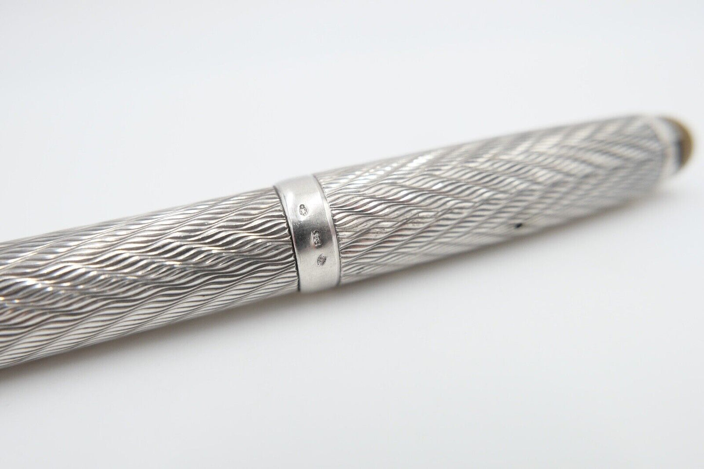 alter Füllfederhalter Sammlerstück um 1930 835 Silber 585 / 14 Ct Goldfeder - Antikhandel-Stuttgart