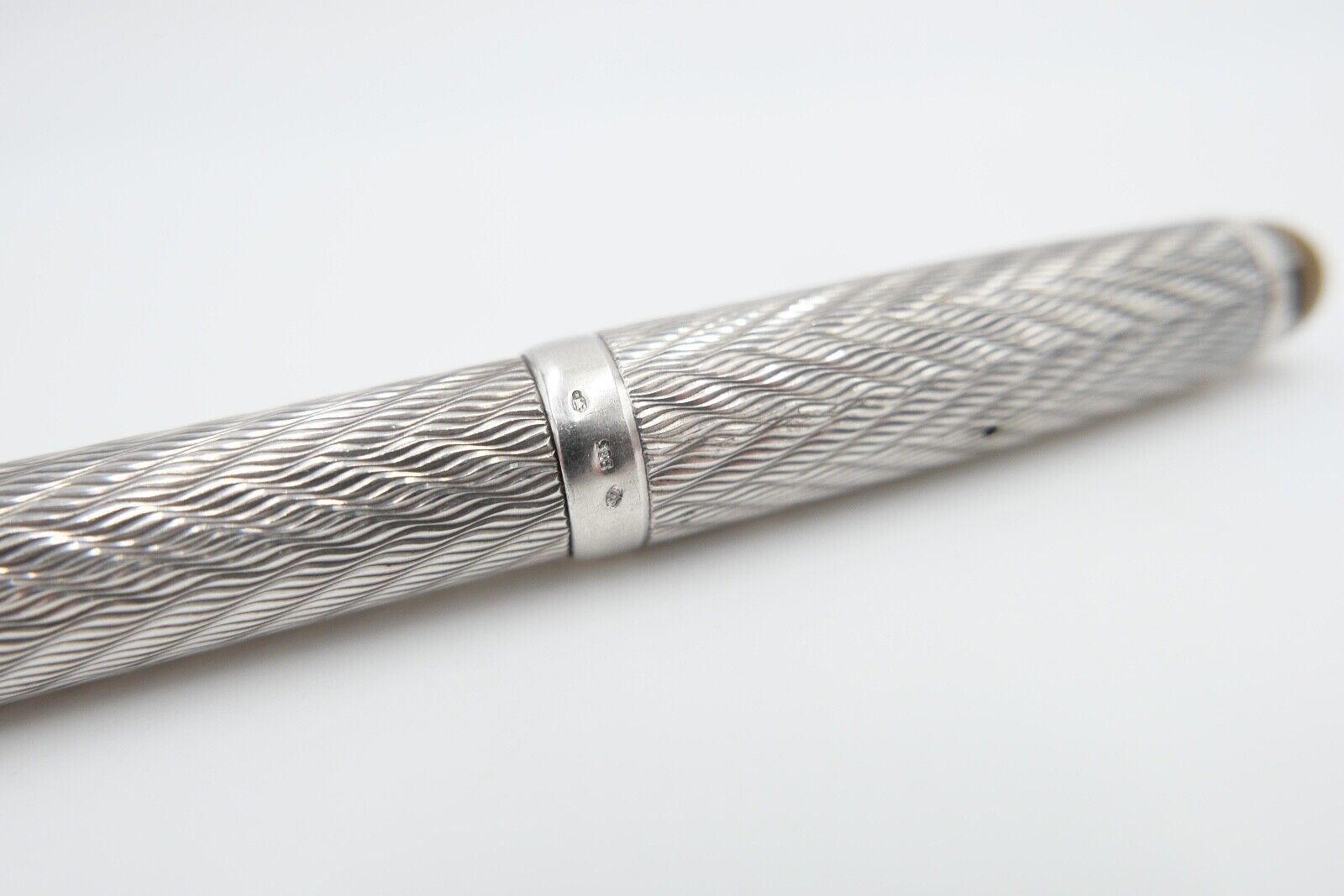 alter Füllfederhalter Sammlerstück um 1930 835 Silber 585 / 14 Ct Goldfeder - Antikhandel-Stuttgart