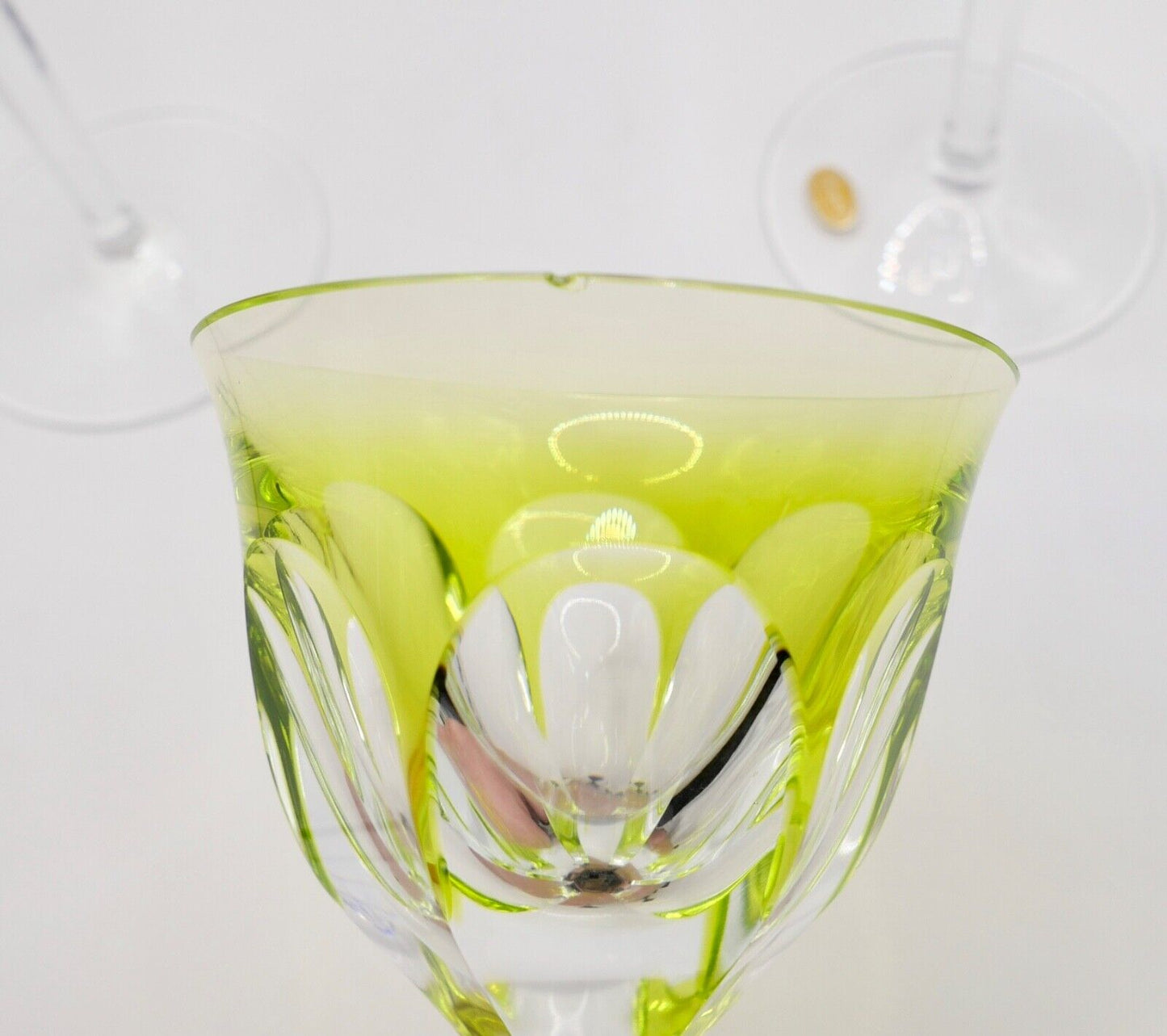 3x original bunte Bleikristall Weingläser " MOSER " LADY HAMILTON " 18,5 cm - Antikhandel-Stuttgart