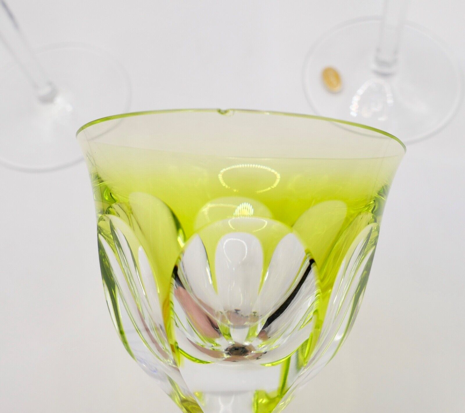 3x original bunte Bleikristall Weingläser " MOSER " LADY HAMILTON " 18,5 cm - Antikhandel-Stuttgart