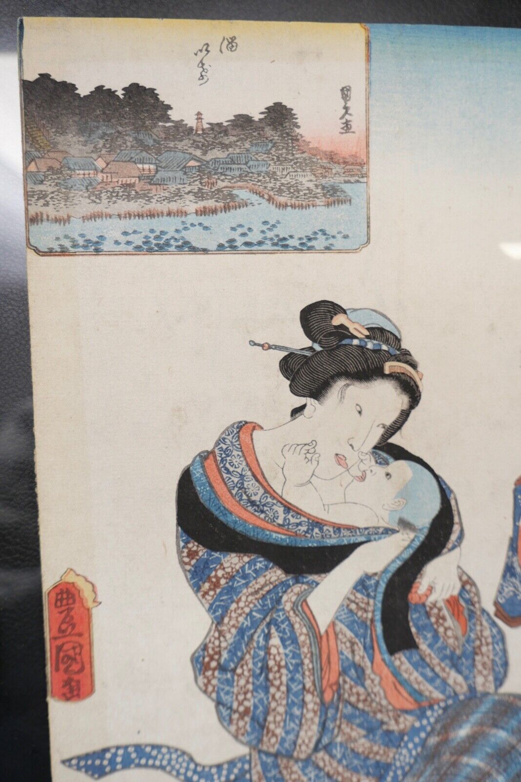 japanischer Farbholzschnitt Malerei Kunst Druckgrafik - Antikhandel-Stuttgart