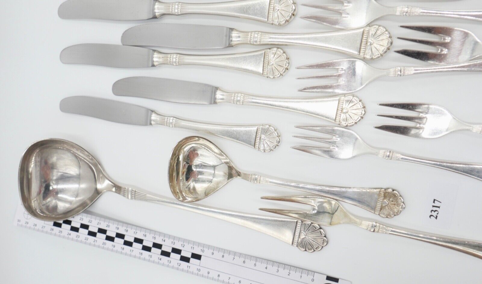 36 Tlg 100 FÜRST FÜROSIL 18/8 Besteck Set Gabel Löffel Messer 100er versilbert - Antikhandel-Stuttgart