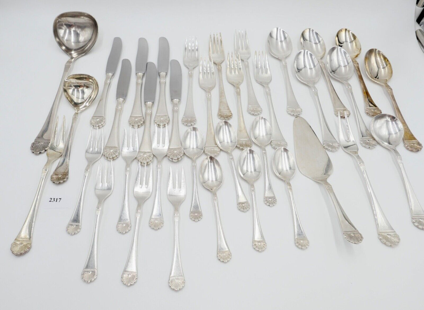 36 Tlg 100 FÜRST FÜROSIL 18/8 Besteck Set Gabel Löffel Messer 100er versilbert - Antikhandel-Stuttgart