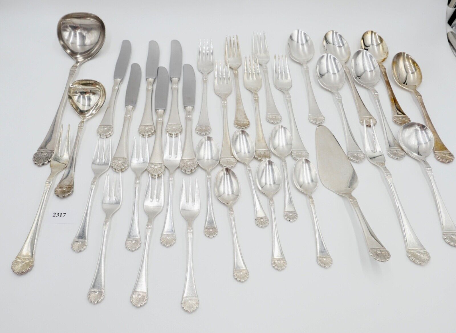 36 Tlg 100 FÜRST FÜROSIL 18/8 Besteck Set Gabel Löffel Messer 100er versilbert - Antikhandel-Stuttgart