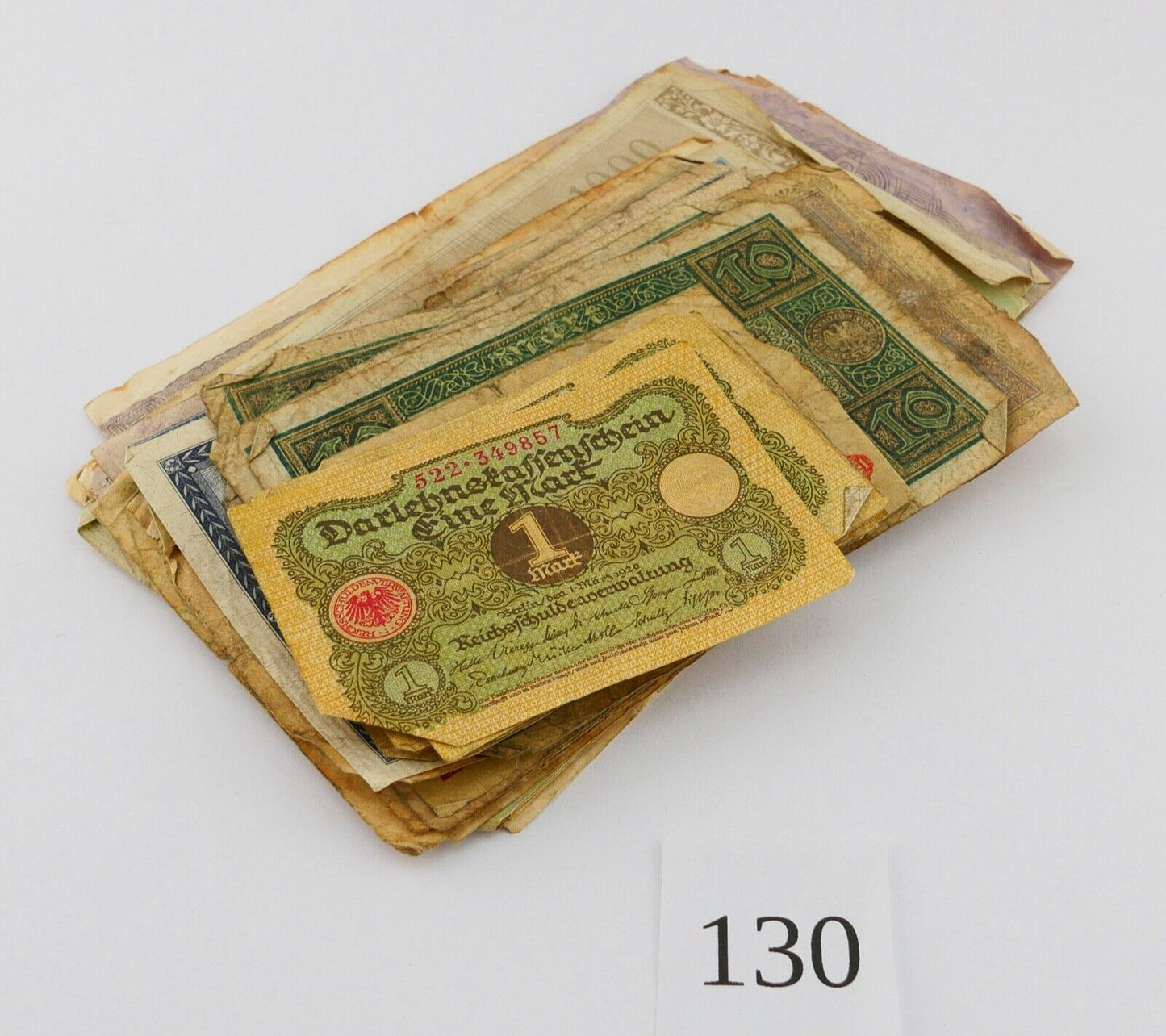 53 Scheine Inflation Posten Konvolut Geldscheine RO. Banknoten Mark Dinar - Antikhandel-Stuttgart