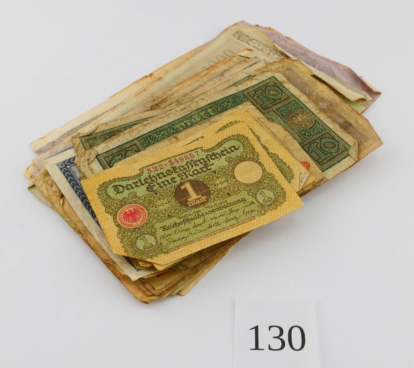 53 Scheine Inflation Posten Konvolut Geldscheine RO. Banknoten Mark Dinar - Antikhandel-Stuttgart