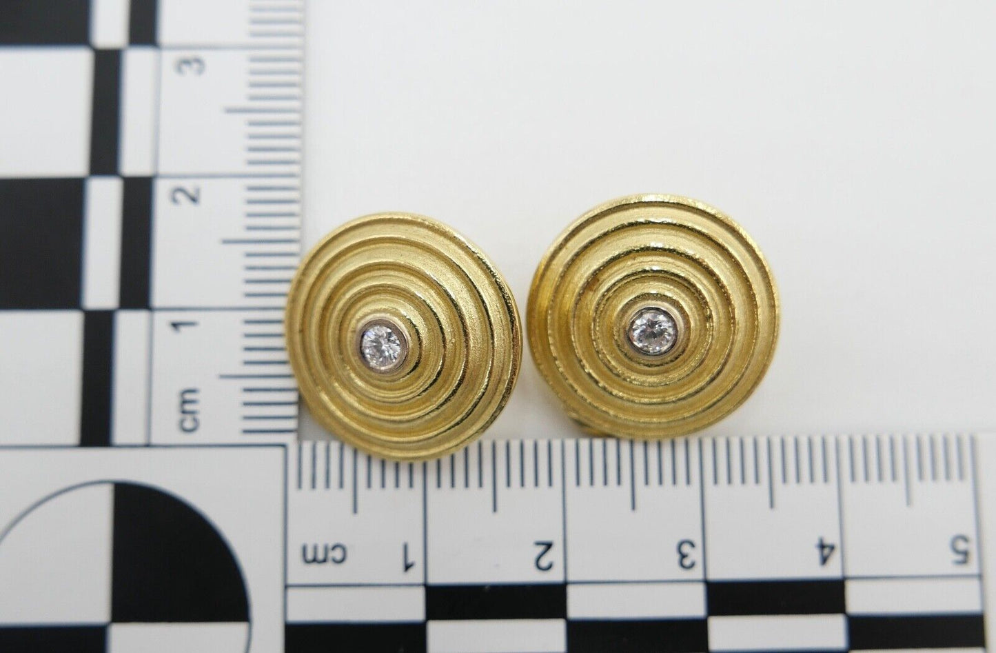 Ohrclips Ohrringe 750 18K Gold Brillanten 0,24 Ct Lupenrein ( aus einem Set ) - Antikhandel-Stuttgart