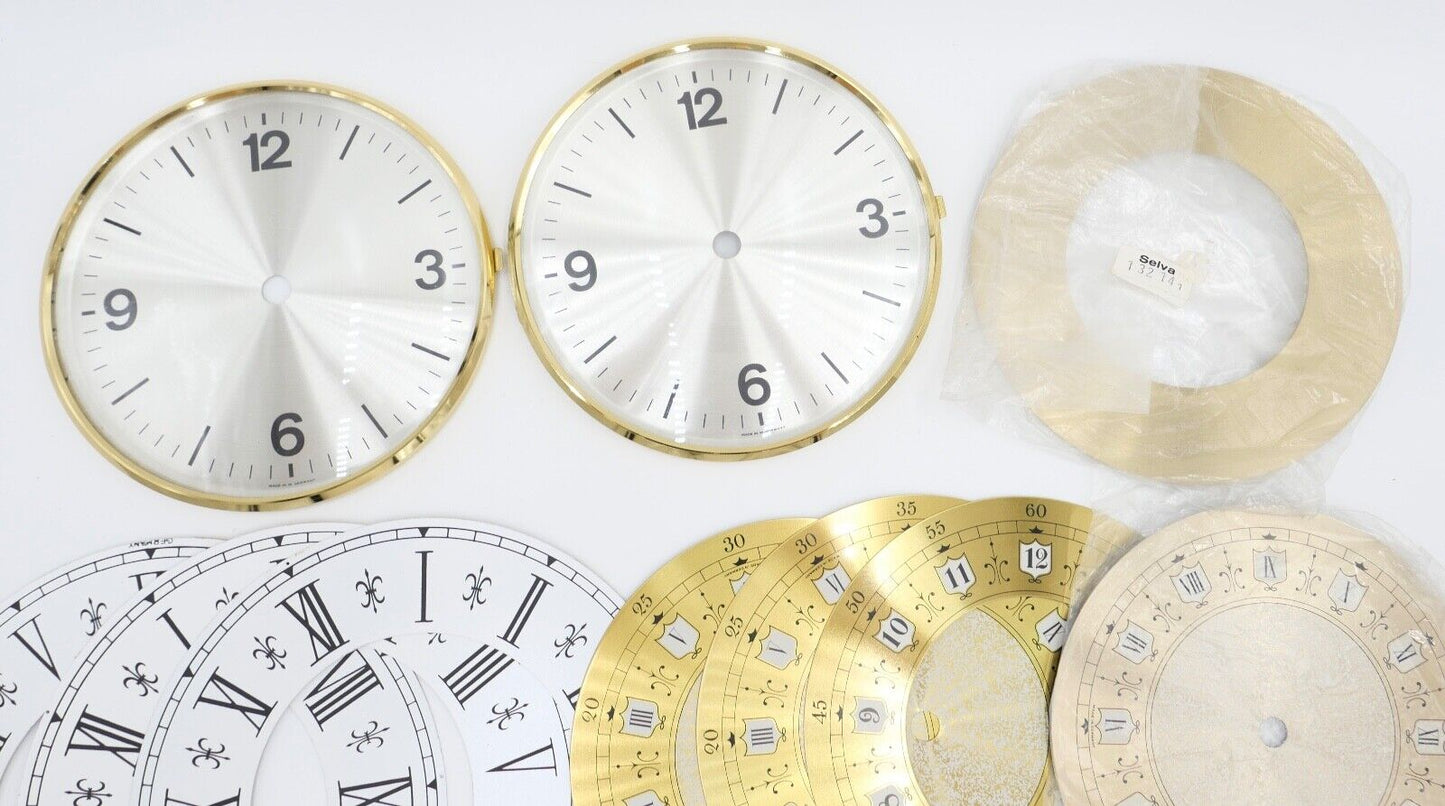 NEU Posten Uhrmacherauflösung Zifferblatt Ersatzteile Aluminium Messing Kaminuhr - Antikhandel-Stuttgart