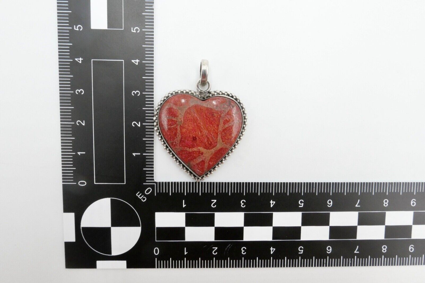 80er Jahre Anhänger roter Jaspis Trommelstein Herz Anhänger 925 Silber - Antikhandel-Stuttgart