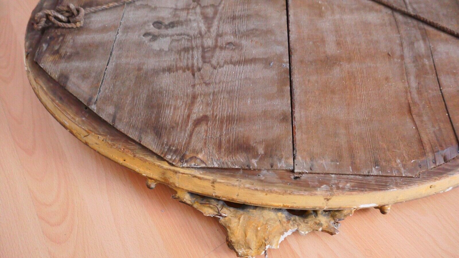 Antiker ovaler Wandspiegel 19. JH. 82x65cm um 1820 Restaurierungsbedürftig - Antikhandel-Stuttgart