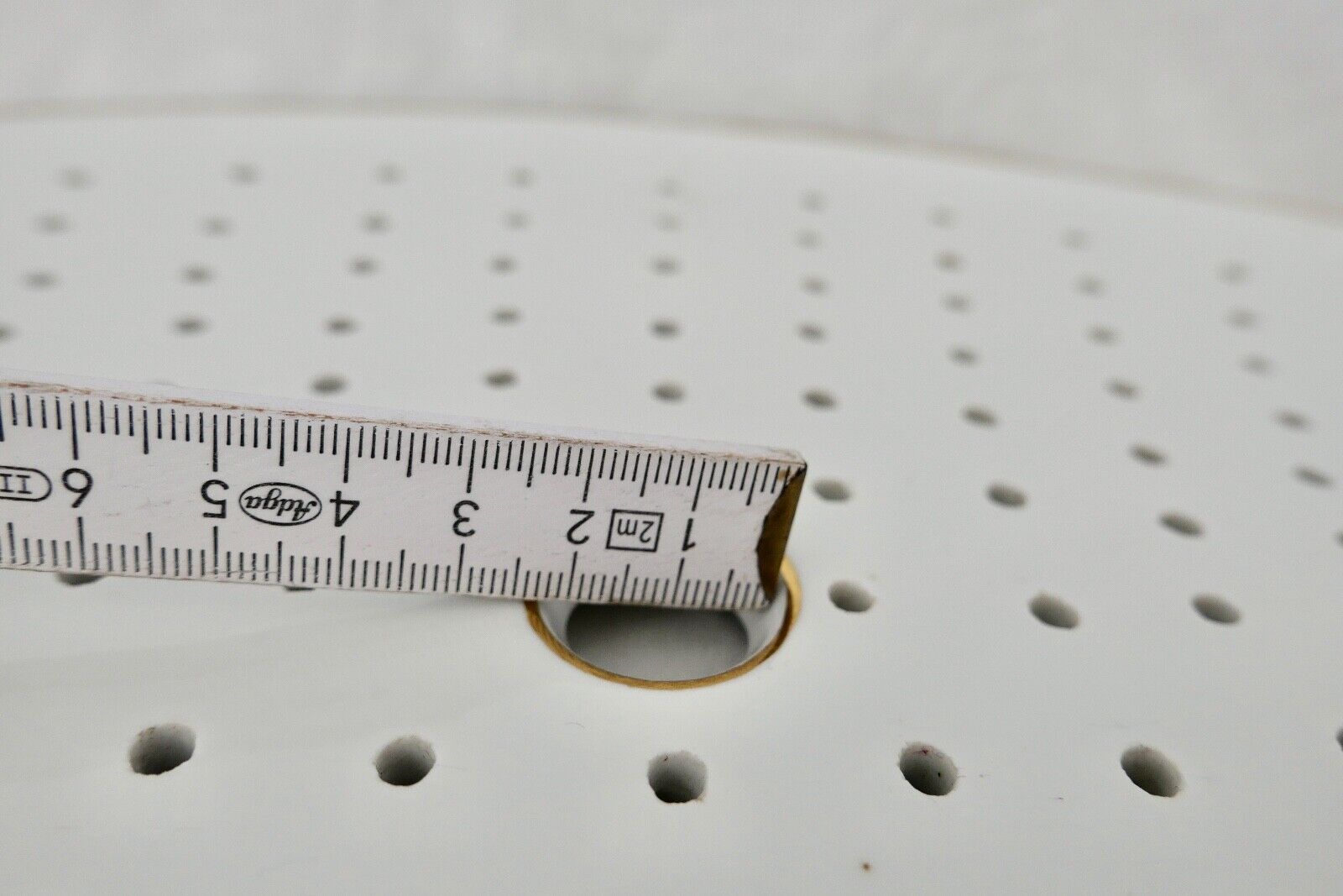 Seltene Meissen Loch Platte Tablett Weiß mit Goldrand 42x27 cm Knaufzeit 1. Wahl - Antikhandel-Stuttgart