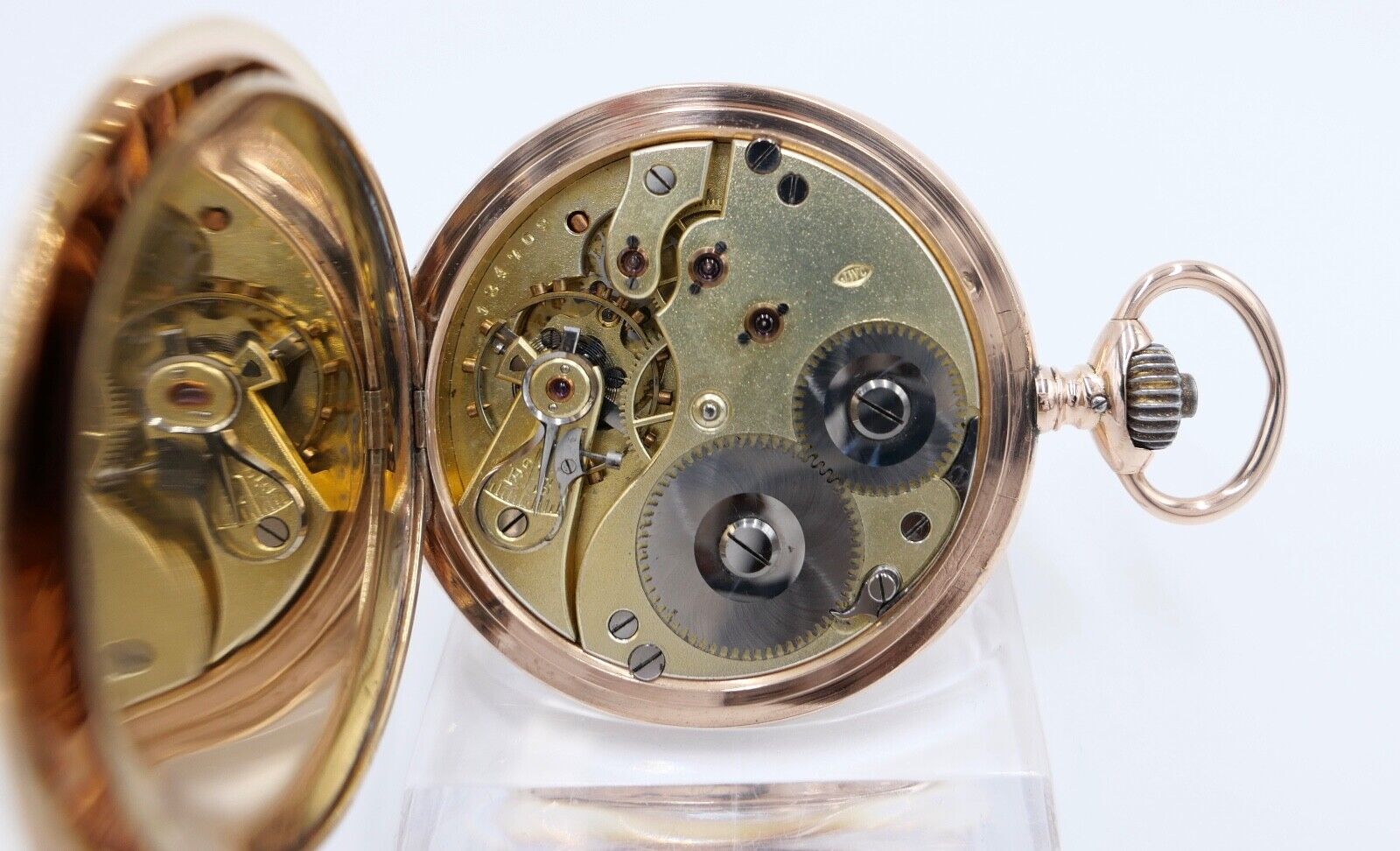 IWC Taschenuhr 585 / 14K GOLD 50mm 1894-1896 Savonette Cal. 53 - Antikhandel-Stuttgart