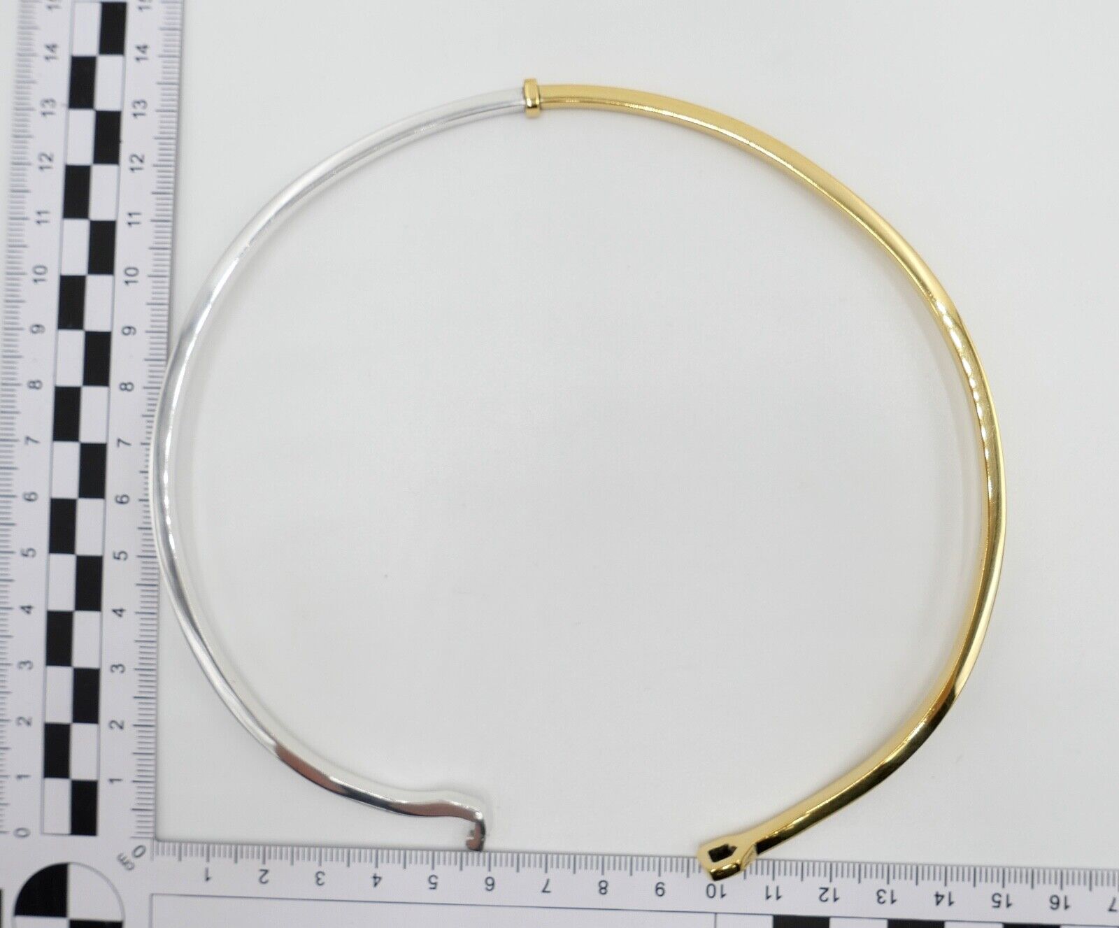 Bicolor Designer Halsring Halsreif Collier Andreas Mikkelsen Denmark 925S Silber - Antikhandel-Stuttgart