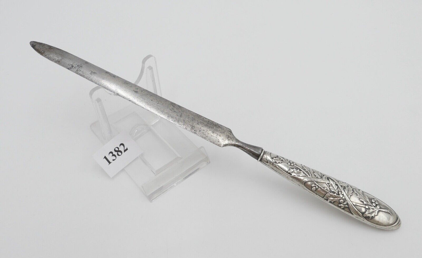 um 1900 Silberner Brieföffner Weinreben Silber 800 - Antikhandel-Stuttgart