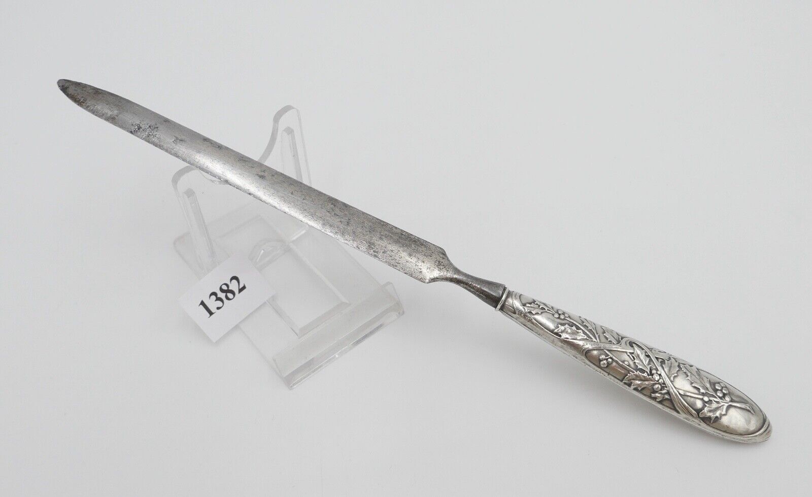 um 1900 Silberner Brieföffner Weinreben Silber 800 - Antikhandel-Stuttgart