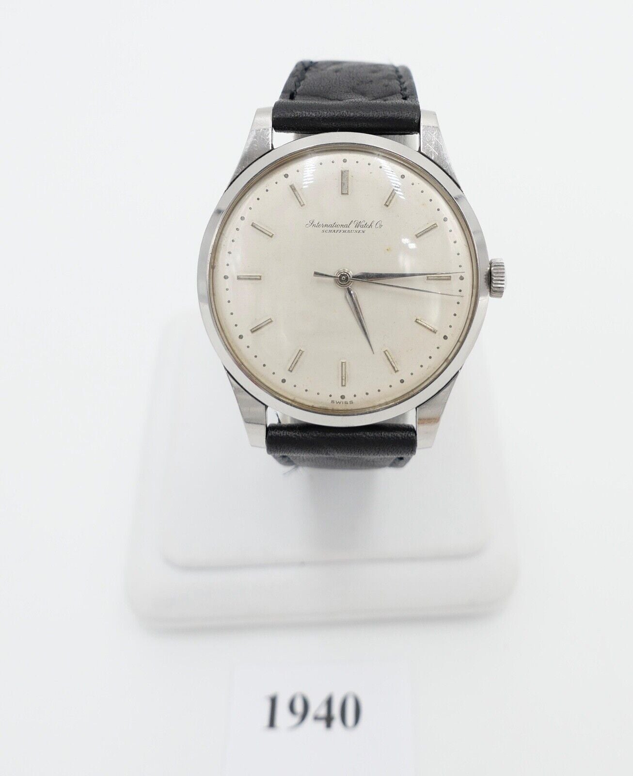 1959 IWC International Watch Co Herren Armbanduhr Cal. 89 Edelstahl Handaufzug - Antikhandel-Stuttgart