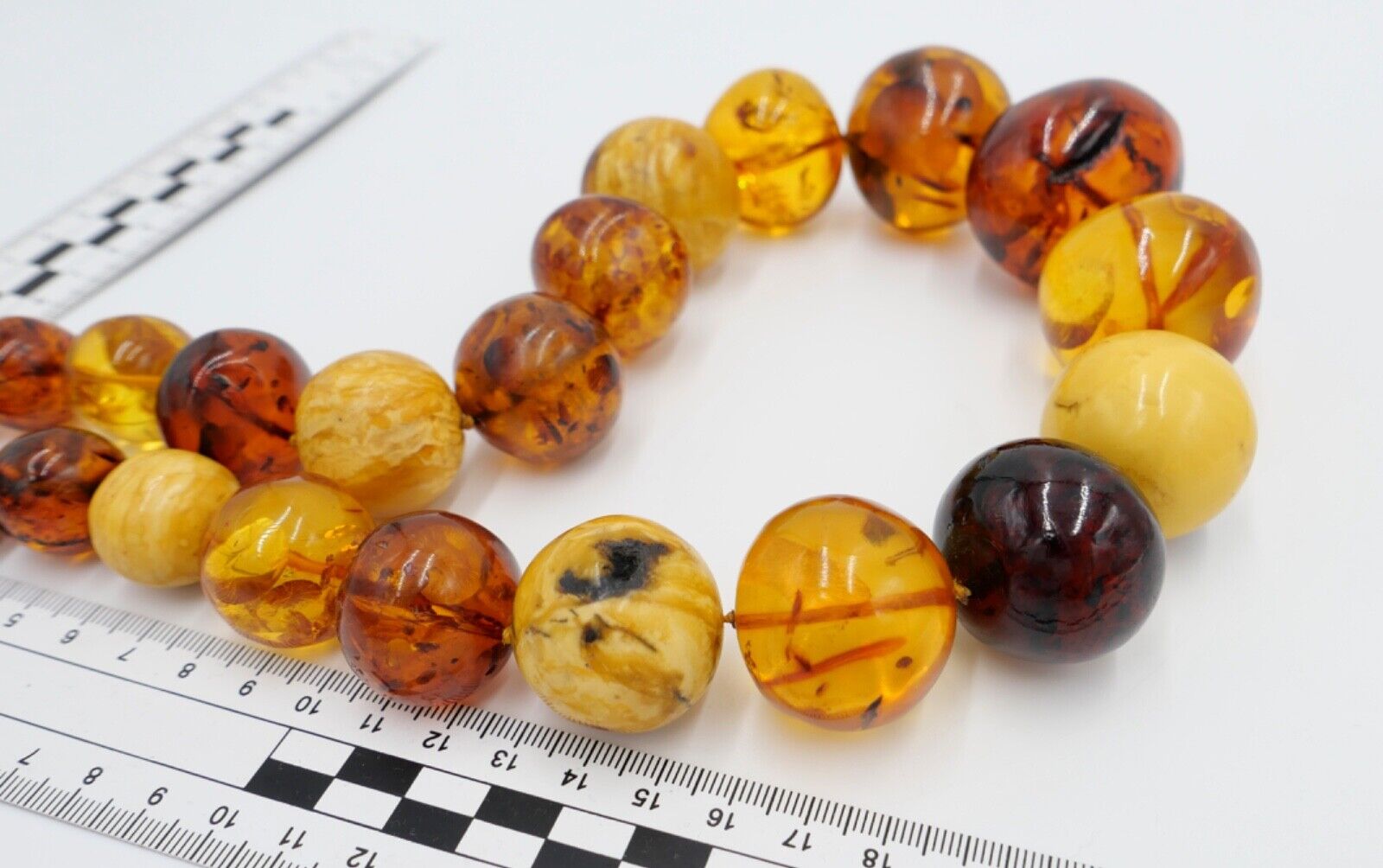 Bernstein butterscotch Vintage XXL Kette Halskette Collier 285 Gr. Amber - Antikhandel-Stuttgart