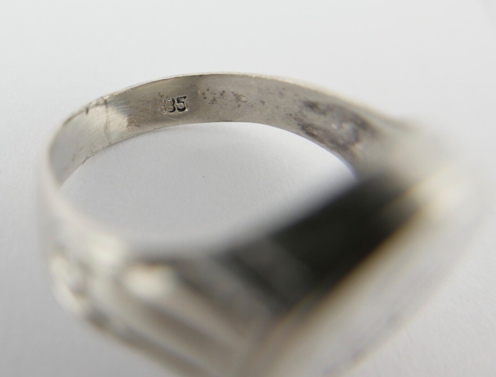 Alter Art Deco Siegelring Herrenring Monogramm GW/WG 835 Silber um 1930 Gr.54 - Antikhandel-Stuttgart