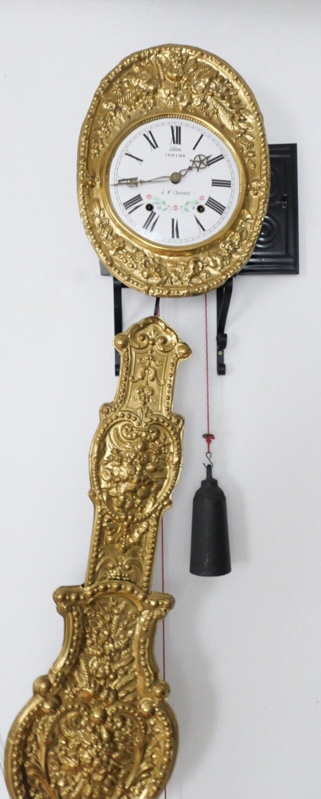 Franzözische Wanduhr Comtoise Burgunderuhr Selva Ceillier á St. Chamond - Antikhandel-Stuttgart