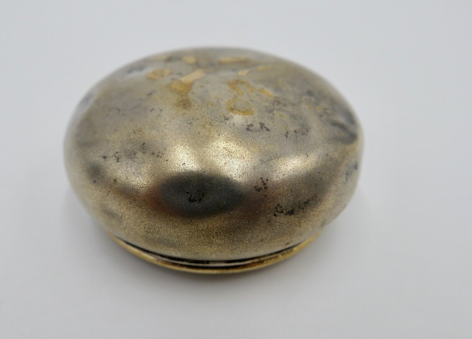 antike kleine Pillendose Deckeldose Tabatiere vergoldet um 1900 - Antikhandel-Stuttgart