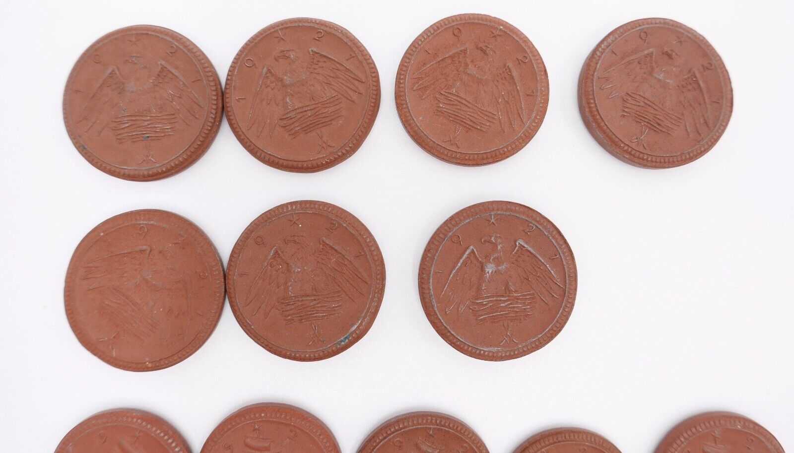 Posten Meissen Böttger Porzellan Münze Taler 1921 Notgeld Mark & Pfennig - Antikhandel-Stuttgart