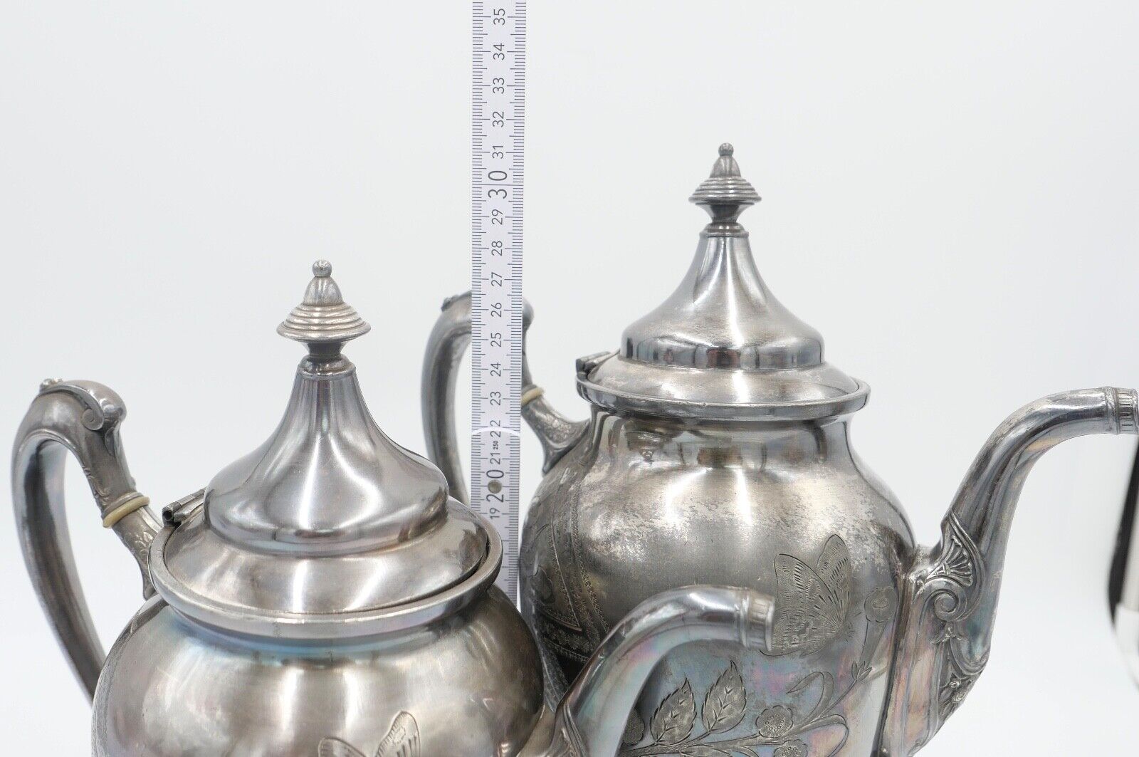 2er Set Reed Barton MFD & Plated Teekanne Kaffeekanne versilbert - Antikhandel-Stuttgart