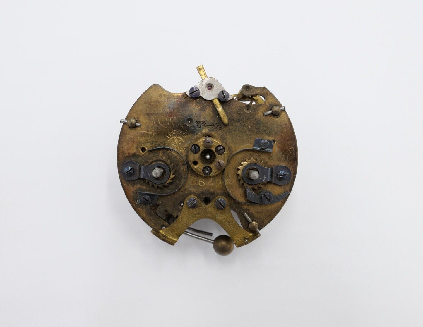 alt LENZKIRCH AUG 2 Million Uhrwerk Ersatzteilträger Bastler Uhrmacherauflösung - Antikhandel-Stuttgart