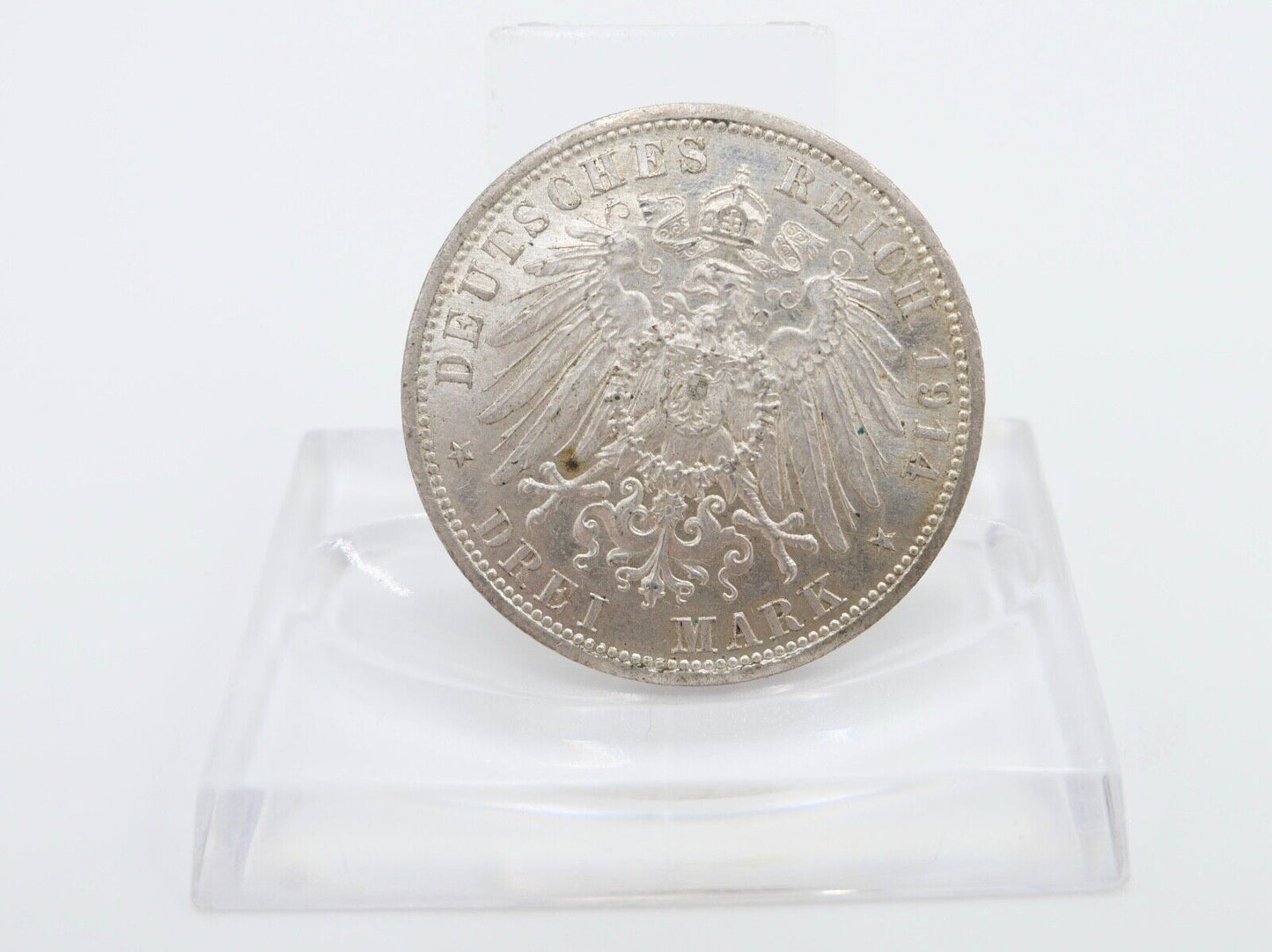 Silberhochzeit von Anhalt Friedrich II. Marie 3 Mark 1914 A Jäger J.24 VZ-STG - Antikhandel-Stuttgart