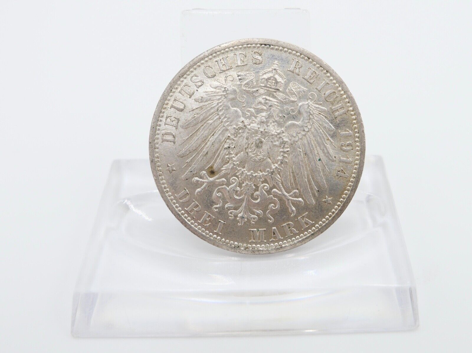 Silberhochzeit von Anhalt Friedrich II. Marie 3 Mark 1914 A Jäger J.24 VZ-STG - Antikhandel-Stuttgart